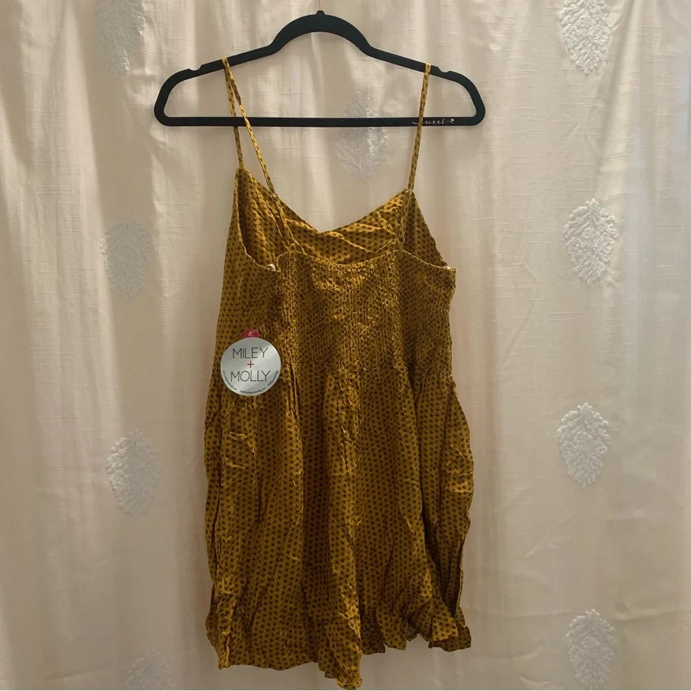 Mustard Yellow Printed Romper NWT